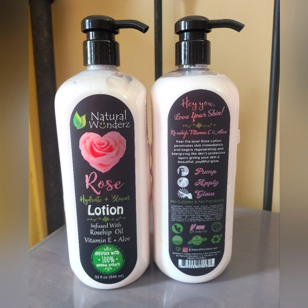 Natural Wunderz Rose Lotion 32oz (2)